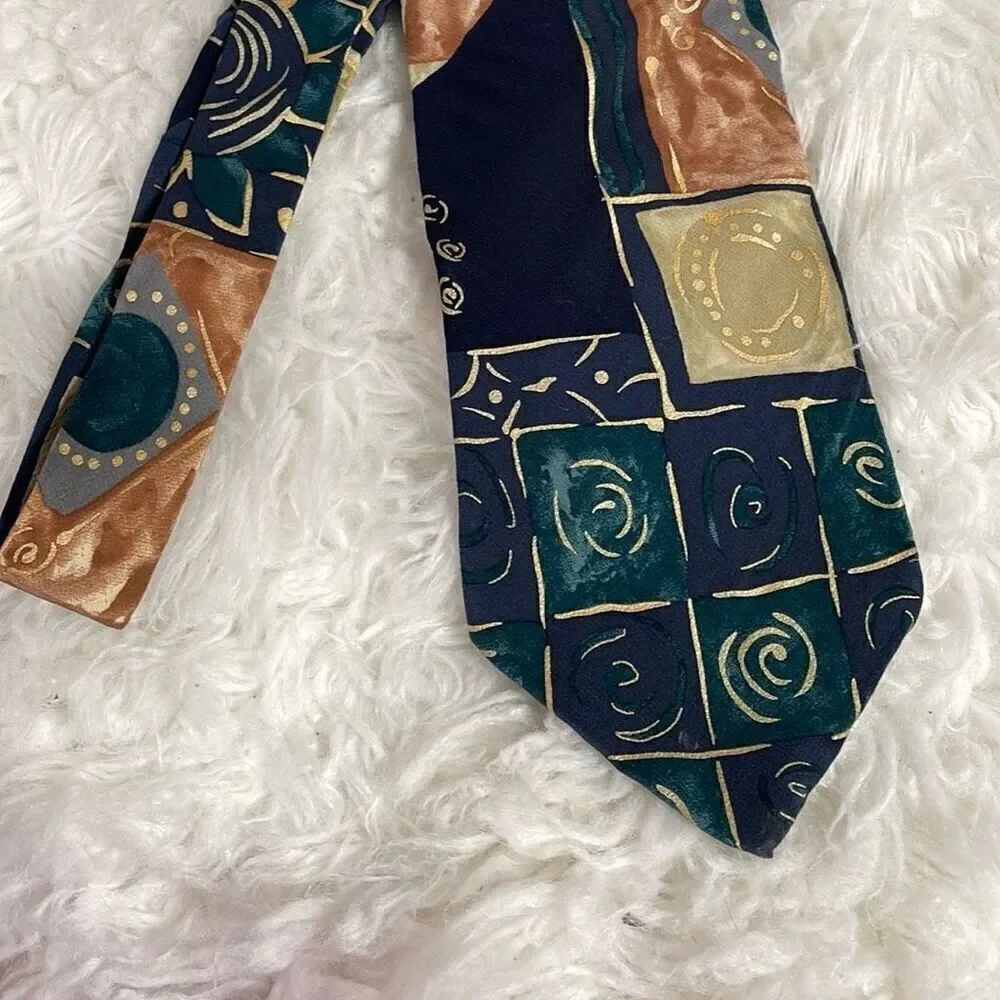GIAN FRANCO FERRETTI Art to Wear Floral 100% Silk Mens Tie